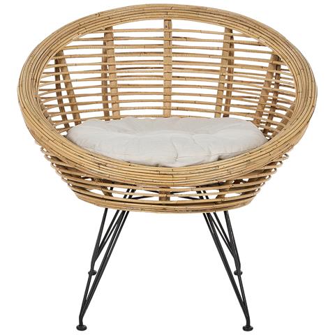 Set Divano E Poltrone 4 Posti Rattan Naturale Maratea - Foto 7