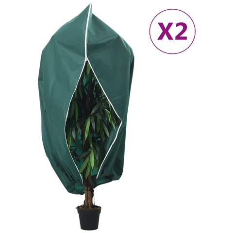 Coperture Con Cerniera Per Piante 2pz 70 G /m 1,55x1,55 M - Foto 1