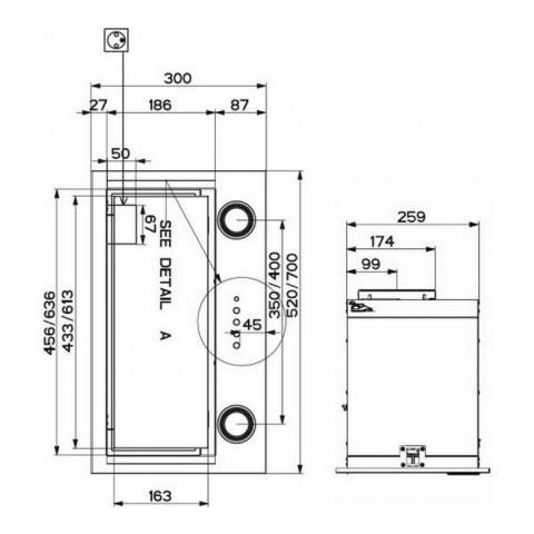 Cappa da Incasso ARIA Aspirante /Filtrante 52 cm Colore Acciaio inossidabile - Foto 4