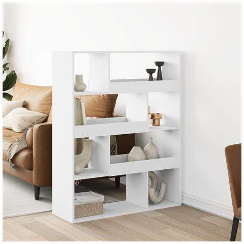 Libreria Bianca 100x33x125,5 Cm In Truciolato - Foto 1