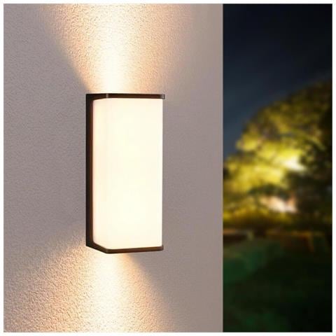 Applique Led Luce Naturale Lampada Da Muro 10 Watt Interno Esterno Ip65 Nero - Foto 1