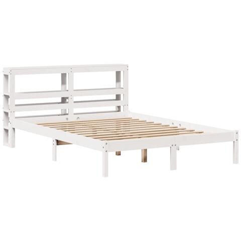 Letto Senza Materasso Bianco 120x200 Cm Legno Massello Di Pino - Foto 3