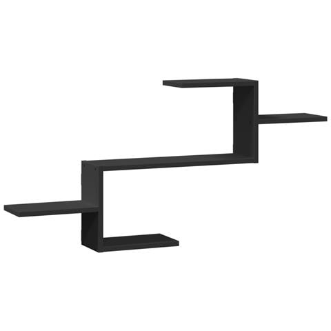 Scaffale A Parete Nero 104x15x49 Cm In Truciolato - Foto 2