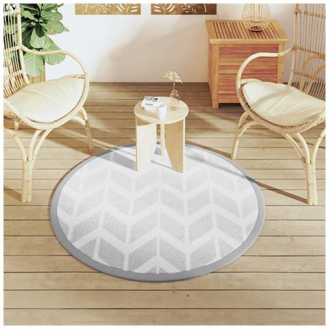 Tappeto Da Esterno Grigio 120 Cm In Pp - Foto 3