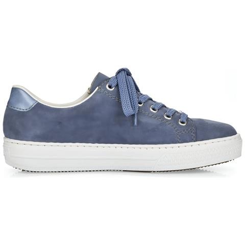 Blue Casual Closed Sport Shoe Sneakers Pelle Scamosciata /nabuk Scarpe Donna Blu Eu 37, L59l1-10 - Foto 3