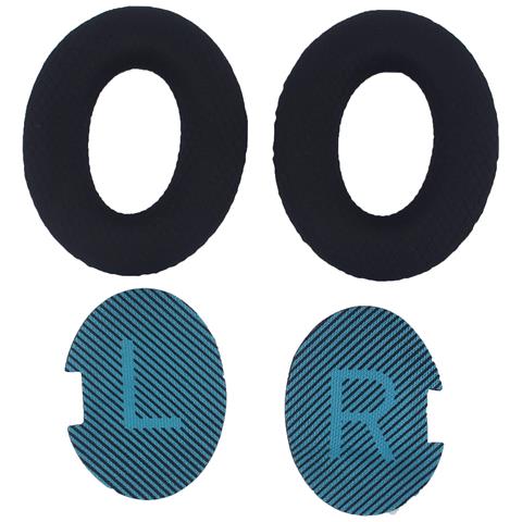 Cuscinetti Auricolari Di Ricambio Per Cuffie Bose Qc35, Qc25, Qc15 Black+blue - Foto 1