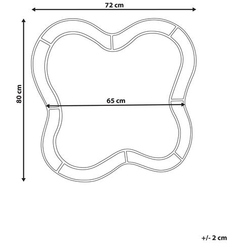 Specchio Pulnoy 72 Cm 80 Cm Rosa - Foto 6