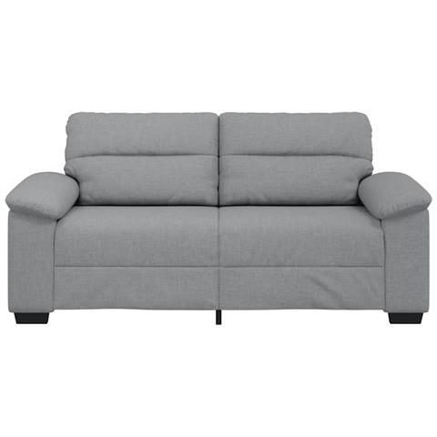 Divano a 2 Posti Grigio Chiaro 140 cm in Tessuto - Foto 2
