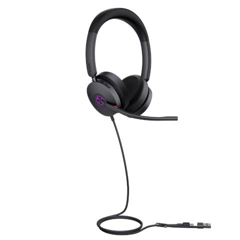 UH48 Dual UC USB-C /A Auricolare Cablato A Padiglione Musica e Chiamate USB Type-C / USB Type-A Nero - Foto 1