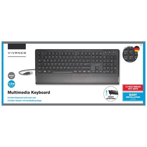 Tastiera Cablato 60448  (Layout Tedesco) Colore Nero - Foto 3