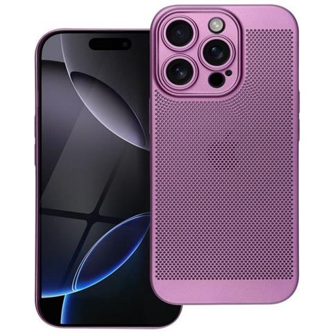 Custodia Back Cover Shell Rigida Antiscivolo Traforata Per Apple Iphone 16 Pro Purple - Foto 1
