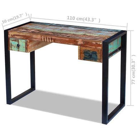 Lusso Casadino -  Scrivania In Legno Massello Anticato - Foto 8