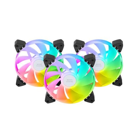 MF3AR sistema di raffreddamento per computer Case per computer Ventilatore 12 cm Nero 3 pz - Foto 2