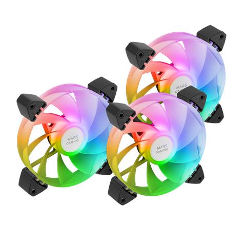 MF3AR sistema di raffreddamento per computer Case per computer Ventilatore 12 cm Nero 3 pz - Foto 1