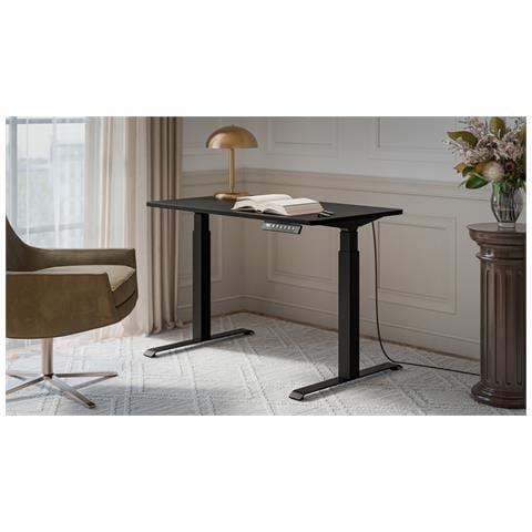 Scrivania con regolazione elettrica dell'altezza MOON 121x67x72-120 nero - Foto 2