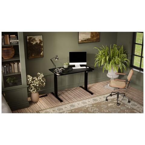 Scrivania con regolazione elettrica dell'altezza MOON 121x67x72-120 nero - Foto 3