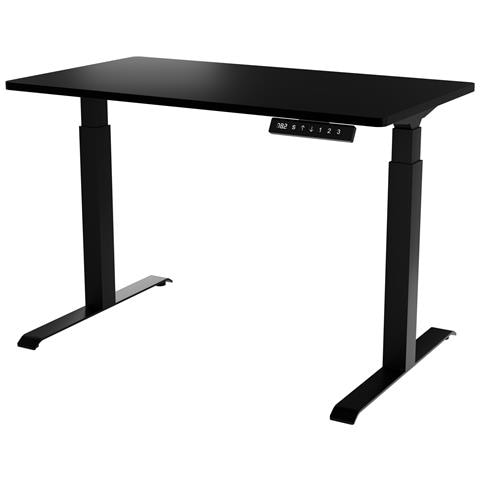 Scrivania con regolazione elettrica dell'altezza MOON 121x67x72-120 nero - Foto 1