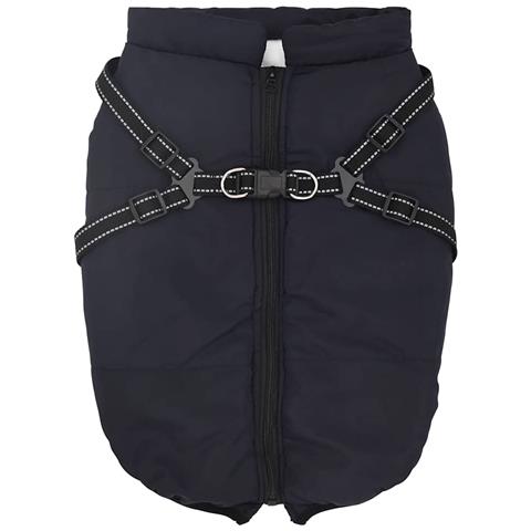 Cappotto Cani Imbracatura Impermeabile Riflettente Blu Navy L52 - Foto 2