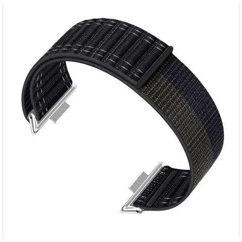 Cinturino In Nylon Con Motivo A Onde Per Huawei Watch Fit 4 Pro Black - Foto 4