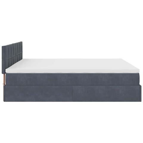 Struttura Letto Pouf con Materassi 200x200 cm Velluto - Foto 9