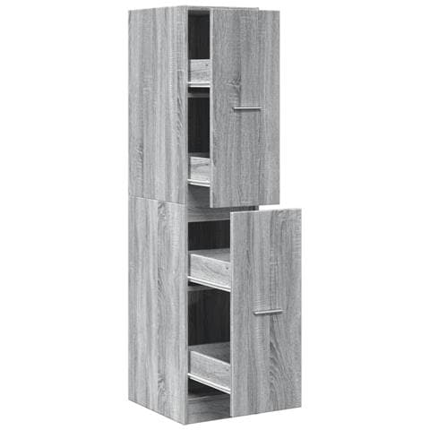 Armadietto da Farmacia Grigio Sonoma 30x41x144,5 cm Truciolato - Foto 1