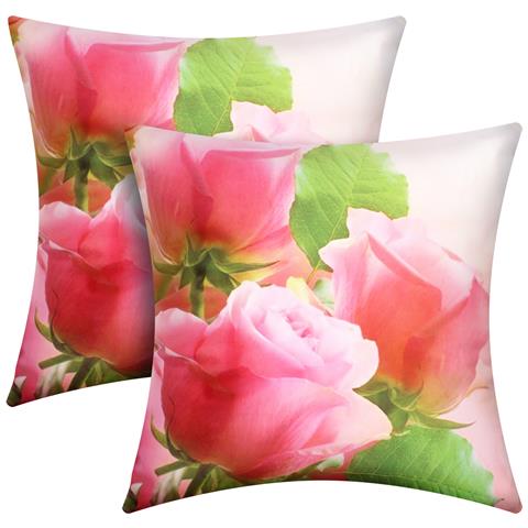 Set Di 2 Copricuscini 40x40 Cm Design Bouquet Di Rose - Foto 5