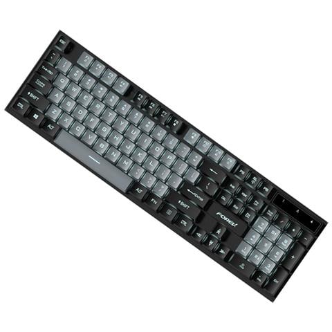 Tastiera Gaming Compatibile Con Logitech, Cablata Retroilluminata Sensazione Meccanica Grey+black - Foto 2