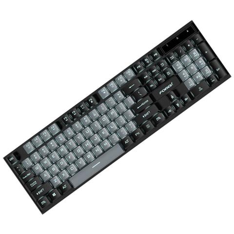 Tastiera Gaming Compatibile Con Logitech, Cablata Retroilluminata Sensazione Meccanica Grey+black - Foto 3