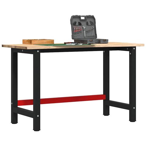 Banco Lavoro 140x60x81,5 cm Legno Massello Rovere - Foto 2