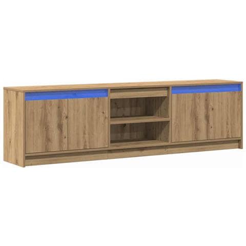 Mobile TV Marrone 182 x 34 x 50 cm Legno multistrato - Foto 1