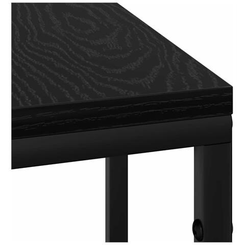 Armadio da Notte con cassetto Rovere nero 41.5 x 26 x 60.5 cm - Foto 9