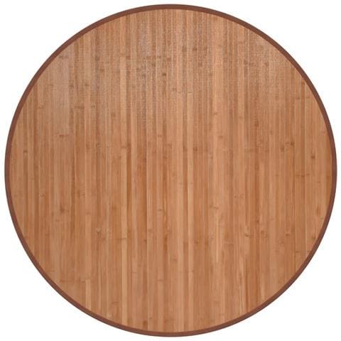 Tappeto Rotondo Naturale 100 cm in Bambù - Foto 1