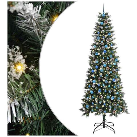 Albero di Natale artificiale con 300 LED Verde 240 cm - Foto 1
