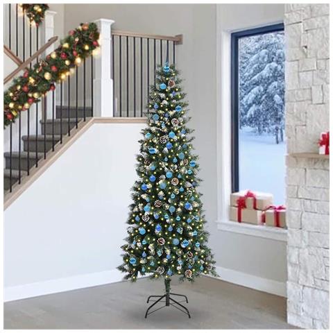 Albero di Natale artificiale con 300 LED Verde 240 cm - Foto 2