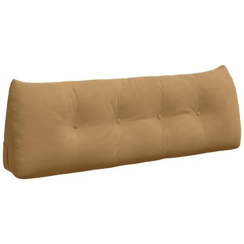 Cuscino per Schiena Marrone 140 x 24 x 50 cm Velluto - Foto 1