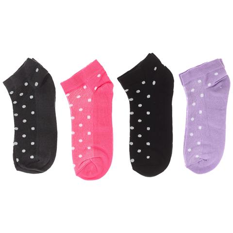 Confezione Da 4 Calzini Alla Caviglia Da Donna, Calzini Corti Da Donna, In Cotone, Stampati. - Foto 1