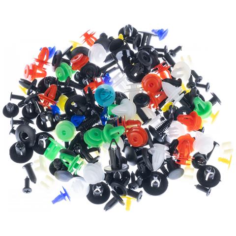 Set Di Rivetti Universali Per Auto - 200 Pezzi | Materiale Plastico, Multicolore, Lunghezza 1-4 Cm | Per Interni, Carrozzeria, Tuning - Foto 8