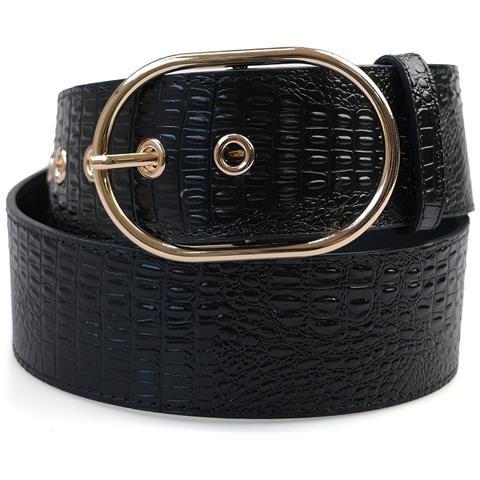 Cintura in Pelle Classica Stampa Serpente - Foto 6