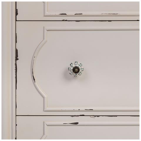 Comò In Legno Anticato Con 3 Cassetti 100 X 38 X 87h Cm - Foto 8