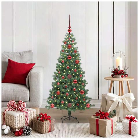 Albero di Natale con 150 LED con supporto Verde 120 cm PVC - Foto 2