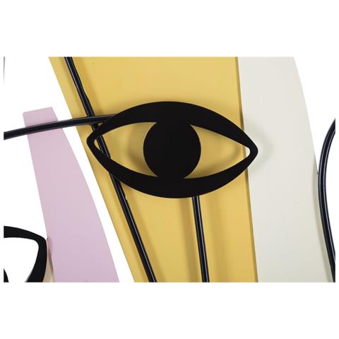 Pannello Da Muro Eyes A In Ferro Multicolor, 120x72 Cm - Foto 2