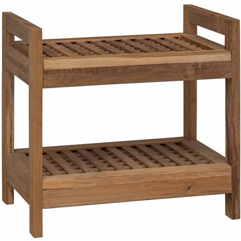 Mensola da bagno Naturale 45 x 30 x 45 cm Legno di teak solido - Foto 1