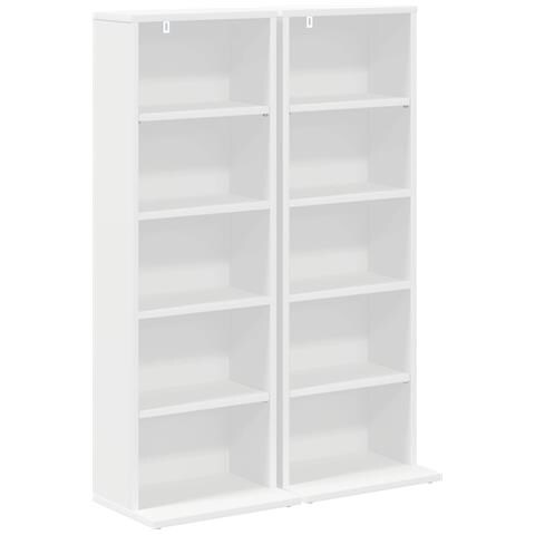 Mobile per CD 2 pz Bianco 33 x 23,5 x 97,5 cm - Foto 1