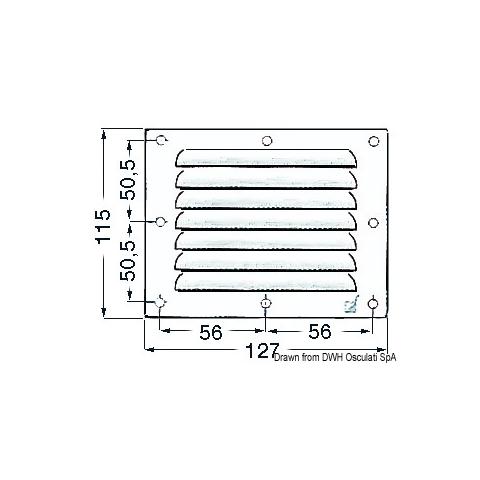 Griglia areazione inox 115 x 127 mm - Foto 1