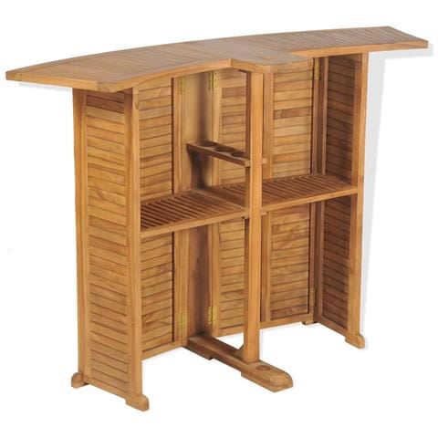 Tavolo Bar Da Esterni In Legno Di Teak 155x53x105 Cm - Foto 10