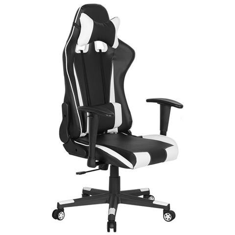 Sedia Da Ufficio Scrivania Bianco E Nero Gamer - Foto 1
