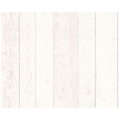 855046 - Carta Da Parati In Simil Legno, Decorazione""surf E Vela"", Colore: Grigio / bianco - Foto 2