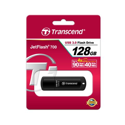 700 JetFlash, 128 GB, USB 3.0, Cuffia, Nero, CE, FCC, BSMI, 1,859 cm - Foto 1