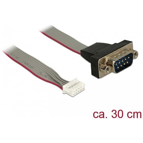 89632 RS-232 DB9 9 pin serial RS-232 Nero, Grigio, Rosso cavo di interfaccia e adattatore - Foto 2