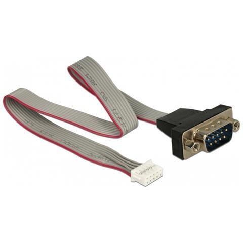 89632 RS-232 DB9 9 pin serial RS-232 Nero, Grigio, Rosso cavo di interfaccia e adattatore - Foto 1